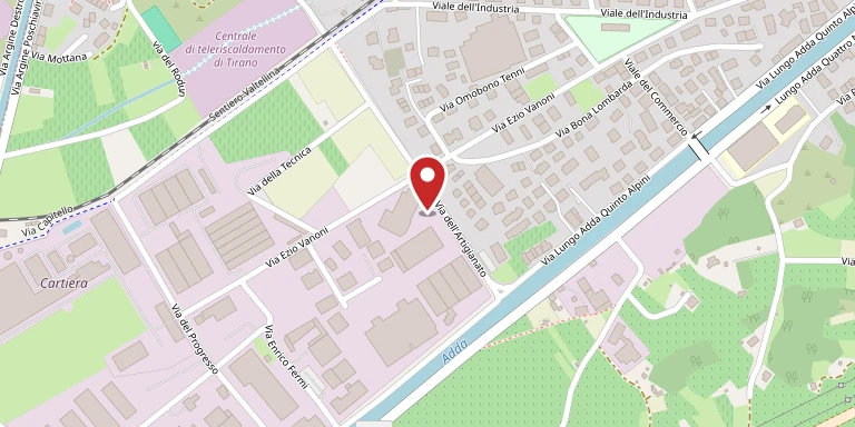 Mappa di Pianzena: il segnaposto indica Bar della Fontana
